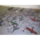 Dinky toys diecast and tinplate, twenty nine aircraft to include Tempest II Hawker Hurricane,