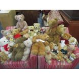 A mixed quantity of various teddy bears to include a Connoisseur Bear collection bear (approximately