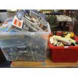 Two boxes of late 20th century Lego to include incomplete Star Wars kits