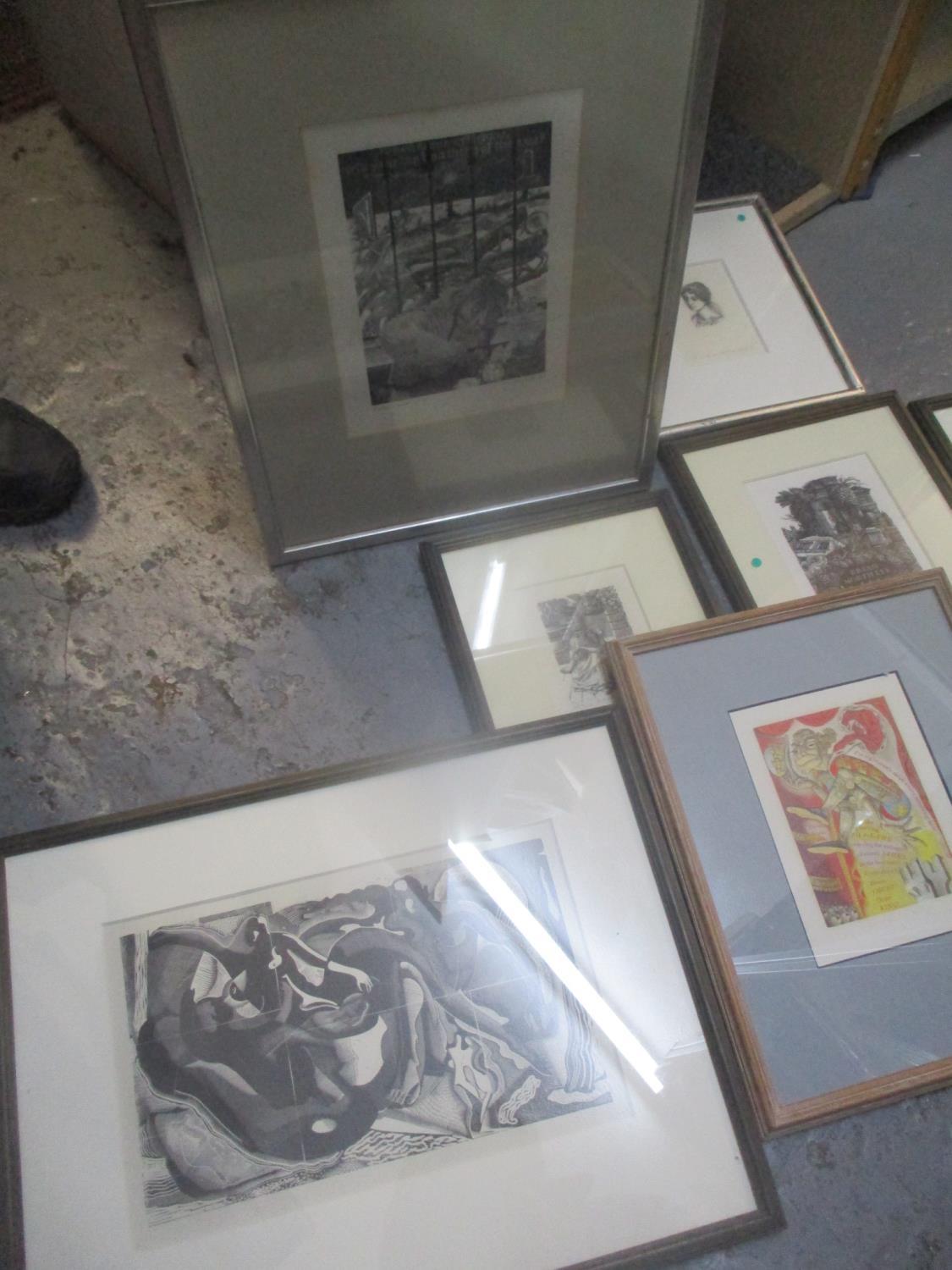 A collection of woodcut engravings, comprising signed works by Richard Shirley Smith, Simon Brett, - Image 3 of 8