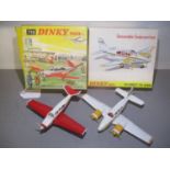 Dinky toys Beechcraft S35 Bonanza aircraft 1965-76 red/white body, two blade propeller (propeller