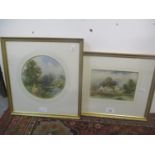 George Eliot Interest - Patty Townsend Johnson - Two water colours, Griff hollows at Griff House,