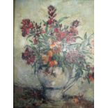 Arthur Edward Davis (1893-1988) Wallflowers, oil painting on artists board, signed lower right