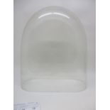 A Victorian glass dome, 49 h x 42 w x 19cm d (Condition: minor chips to the rim)