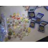 A collection of various sporting medals to include football, cricket, sailing, shooting and boxing