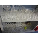 A large quantity of late 20th century glassware to include Edinburgh crystal