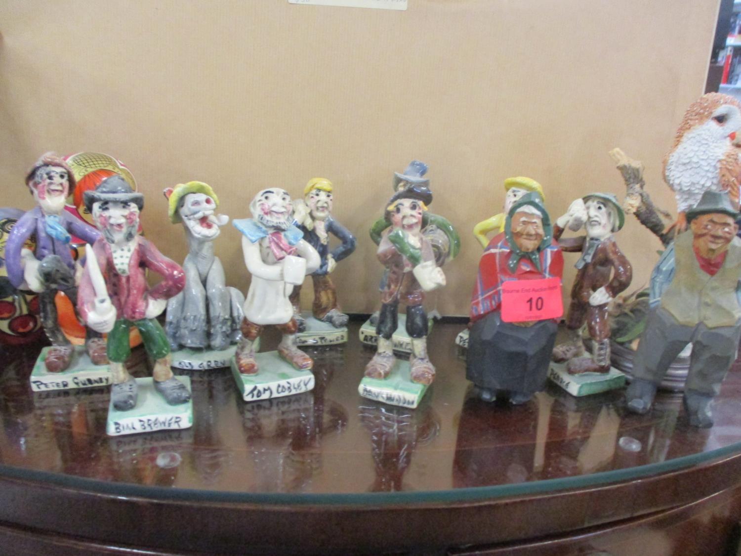 A set of nine Will Young Widecombe Fair novelty pottery figures to include Bill Brewer and other - Image 2 of 3