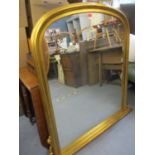 A reproduction gold painted over mantle mirror 127 x 120cm