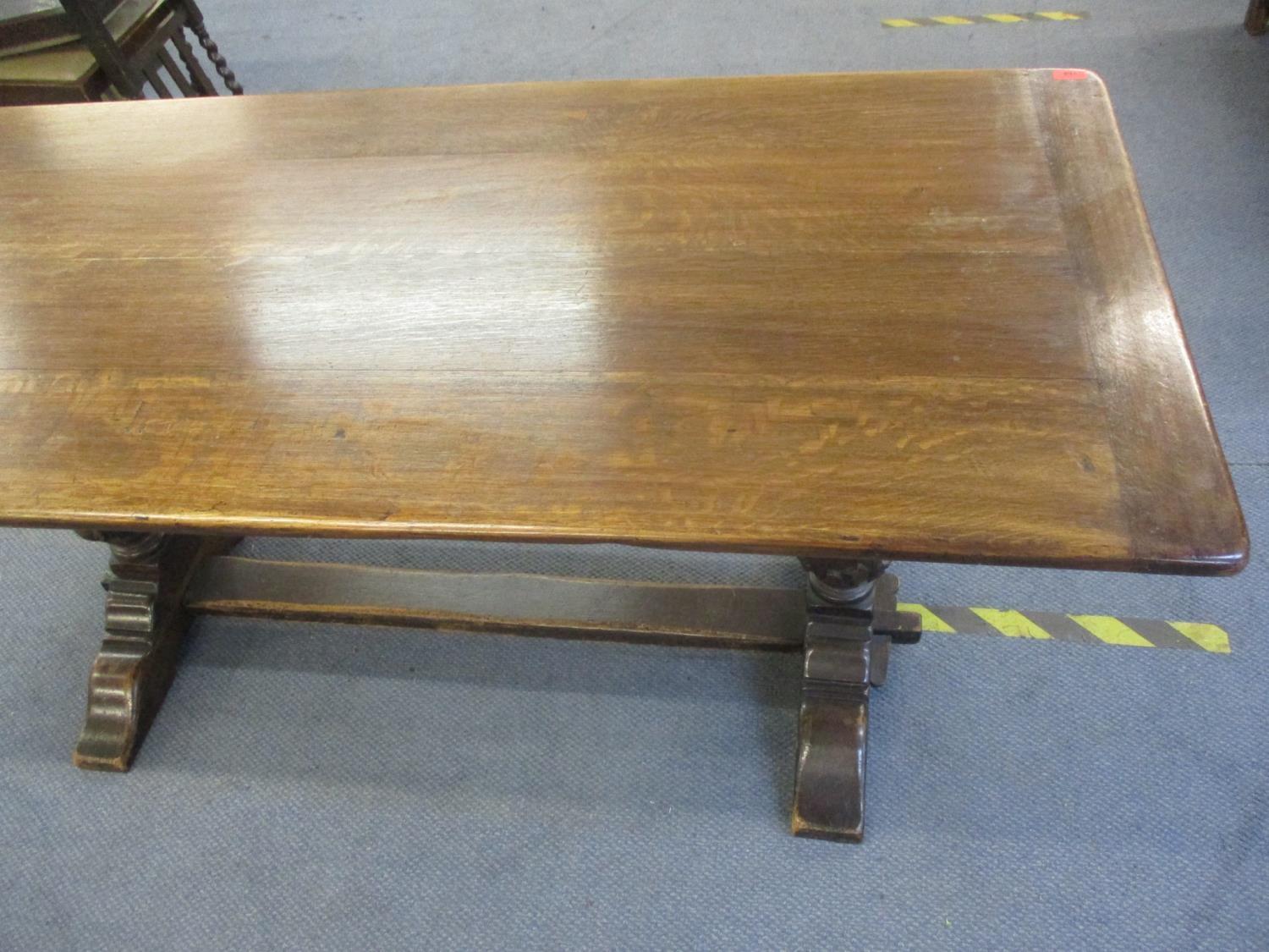 An early oak refectory table 71 x 170 x 78cm - Image 2 of 3