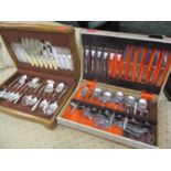 A Ryalls silver plated six setting canteen of cutlery, cased, together with a Retro Austrian