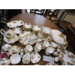 A Royal Albert Old Country Roses tea set, twelve setting with additional pieces to include table