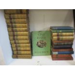 Books - Scotts novels, 1860's, thirteen volumes to include Sir Walter Scott's Peveril of the Peak