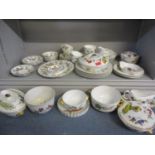 A quantity of domestic china to include Royal Worcester Evesham, Aynsley Pagoda and Wedgwood