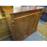 A Victorian mahogany chiffonier with one long drawer and two cupboard doors 97 x 107 x 38cm