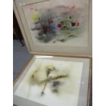 Archer - An abstract watercolour, dated '60, signed lower right hand corner, 56 x 46cm, mounted in a