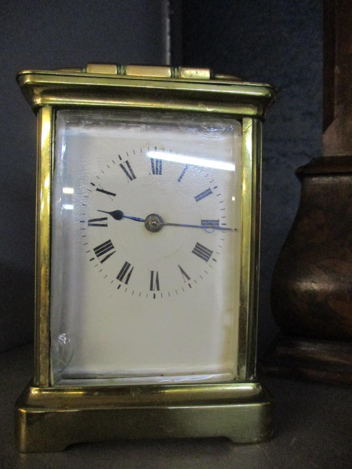 A miniature Dutch marquetry long case clock A/F together with a five window carriage clock A/F and a - Image 2 of 5