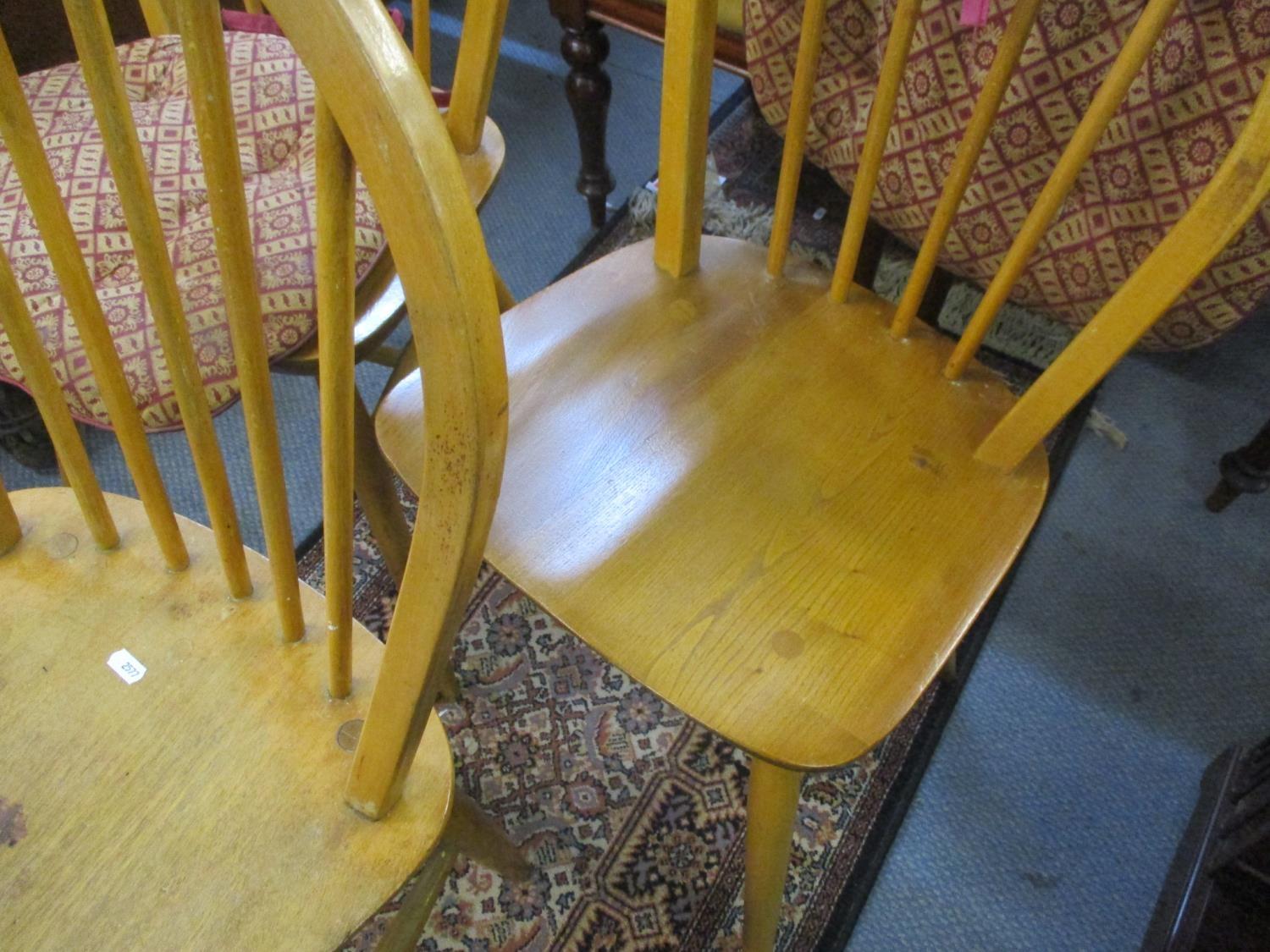 Three Ercol spindle back beech chairs of two different designs, one A/F (complete, just requires - Image 3 of 3