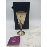 A Stuart Devlin silver commemorative goblet for the Royal Wedding of the Prince of Wales, London