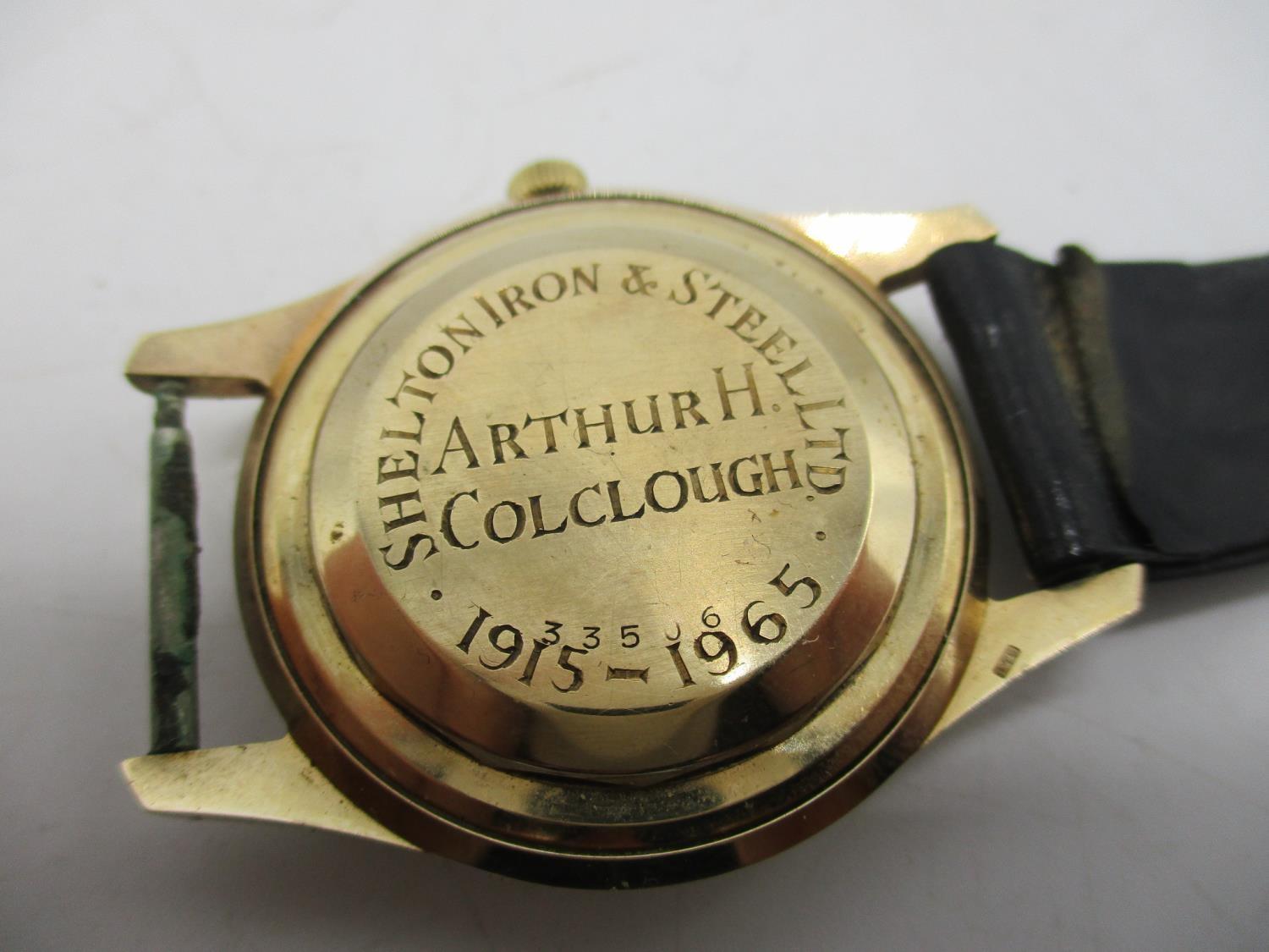 A Jaeger-LeCoultre 9ct gents automatic wristwatch, model E385, circa 1965. The dial having baton - Image 4 of 6