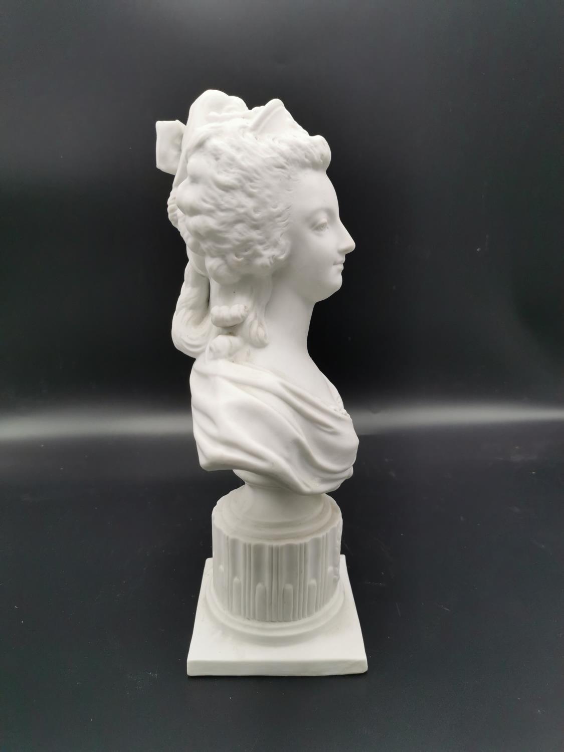 A turn of the century parian ware bust of Marie-Antoinette after Louis Simon Boizot (1743-1809), - Image 3 of 4