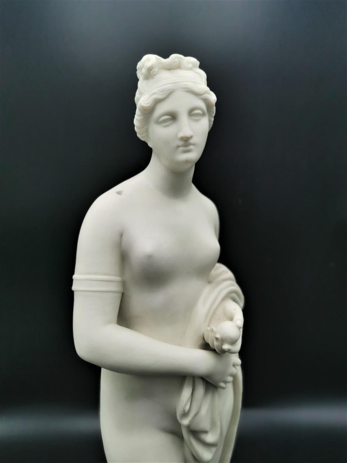 A Copeland parian ware allegorical figure 'Art Union of Great Britain', the circular stepped base - Image 3 of 11