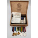 A WWII Royal Navy group of five medals comprising the War medal, Defense medal, The 1939-1945