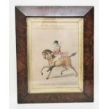 James Gillray (1757-1815) 'How to Ride with Elegance thro' the Streets', hand coloured etching,