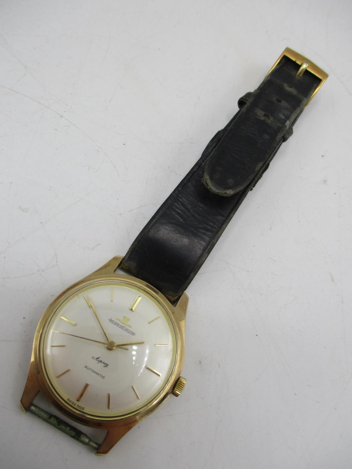 A Jaeger-LeCoultre 9ct gents automatic wristwatch, model E385, circa 1965. The dial having baton - Image 2 of 6