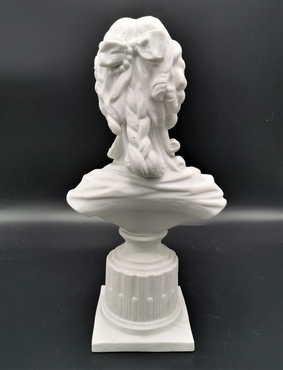 A turn of the century parian ware bust of Marie-Antoinette after Louis Simon Boizot (1743-1809), - Image 2 of 4