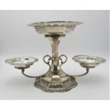 An Edwardian silver table centrepiece by James Dixon & Sons, Sheffield 1905, the centrepiece or