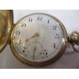 An early 20th century 9ct gold Full Hunter keyless wind pocket watch