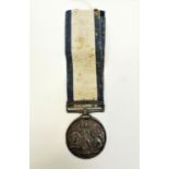 A Victorian Naval General Service medal, service year 1840-1842 campaign in Syria, engraved name '
