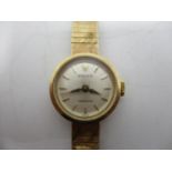 A Rolex Precision 9ct gold ladies manual wind wristwatch circa 1960s. The case back hallmarked 375