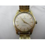 A Omega Seamaster gold plated gents automatic wristwatch circa 1958. The silvered dial having