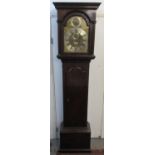 A George III mahogany 8 day longcase clock The arched top dial signed 'Thos Napier Glasgow',