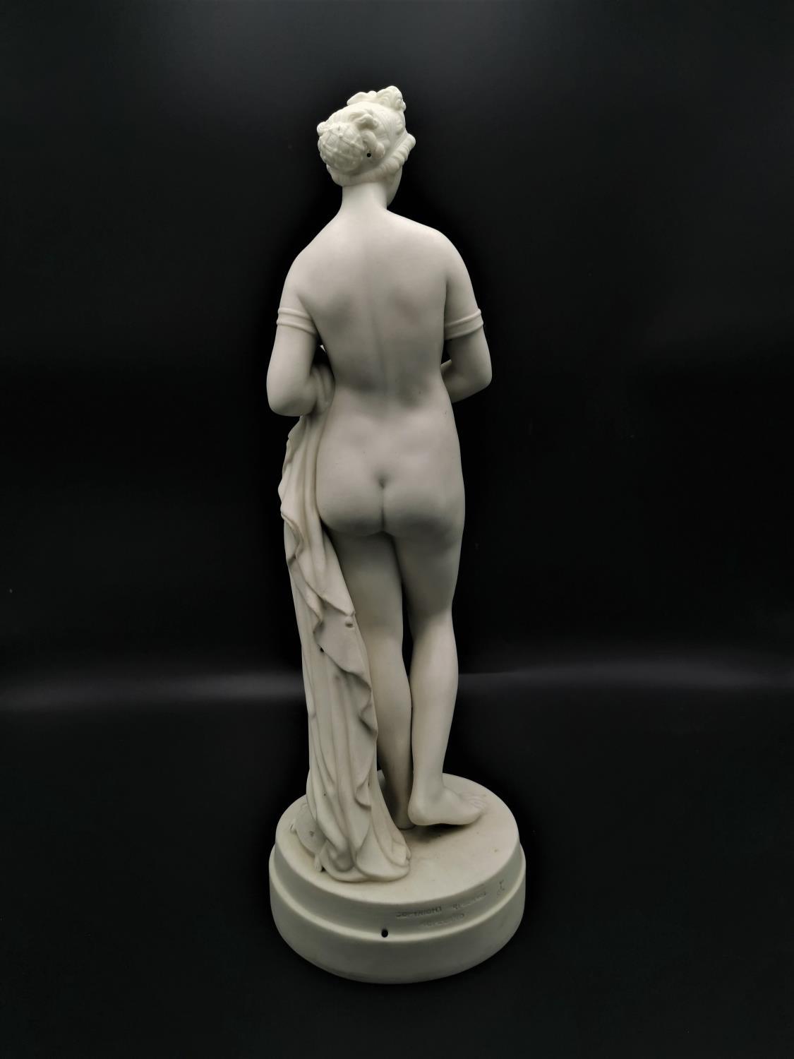 A Copeland parian ware allegorical figure 'Art Union of Great Britain', the circular stepped base - Image 2 of 11
