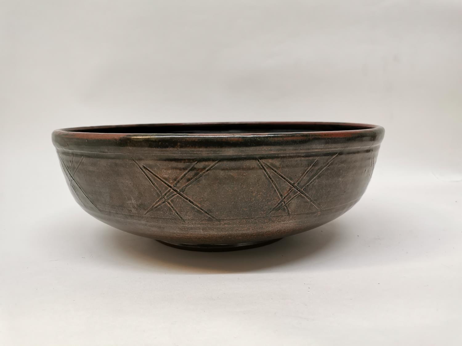 Joanna Constantinidis (1927-2000) British a large circular stoneware bowl, designed with a - Image 2 of 6