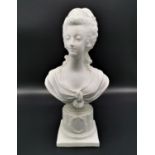 A turn of the century parian ware bust of Marie-Antoinette after Louis Simon Boizot (1743-1809),