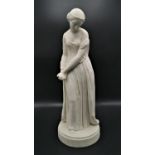 A late 19th century parian ware model of a maiden, believed to be Parisina Malatesta from Lord