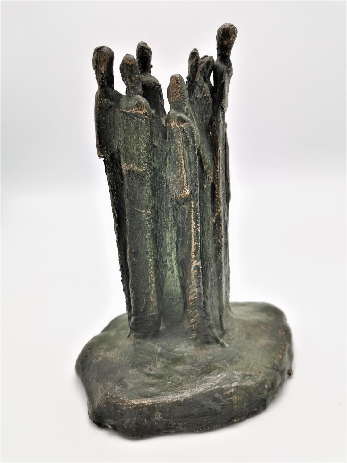 A mid century Modern Design cast bronze figural model, in the style of Giacometti, with elongated - Image 2 of 4