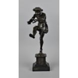 A 19th century Continental patinated bronze sculpture of the Greek mythology god Pan, probably