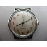 A Omega Seamaster De Ville stainless steel gents wristwatch circa 1960s, having a silvered dial with