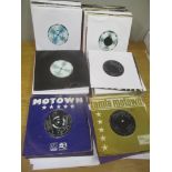 A box of Motown single records