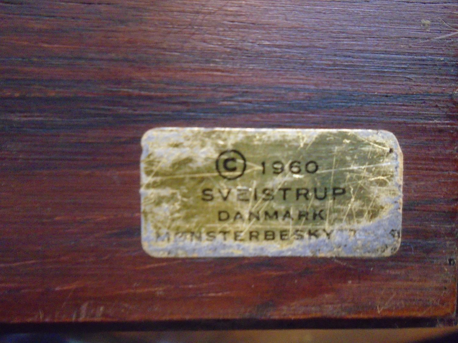 A mid-century Sveistrup Danish rosewood and glass cigarette box , label to verso, a boxed set of - Image 6 of 8