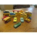 A group of twelve 'Duplo Dinky Toys' and 'A Moko Lesney' toy car, some boxed, to include boxed Dinky