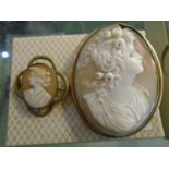 A group of Victorian, Edwardian and later shell cameo brooches