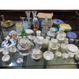 A mixed quantity of ceramics and glassware to include a Melba ware part tea set, Royal Crown Derby