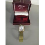A 1940's Vertex gentleman's 9ct gold cased wrist watch with white enamelled Arabic dial with off set