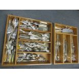 A quantity of Arthur Price County Plate cutlery and flatware together with five silver teaspoons.