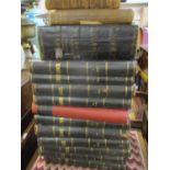 Books - Ten volumes of leather bound Punch Alamanacs 1910 - 1923, together with an 1860s Dramatic